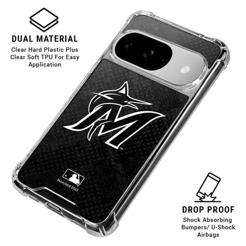 MLB Miami Marlins Dark Wash Google Pixel 10 Clear Case